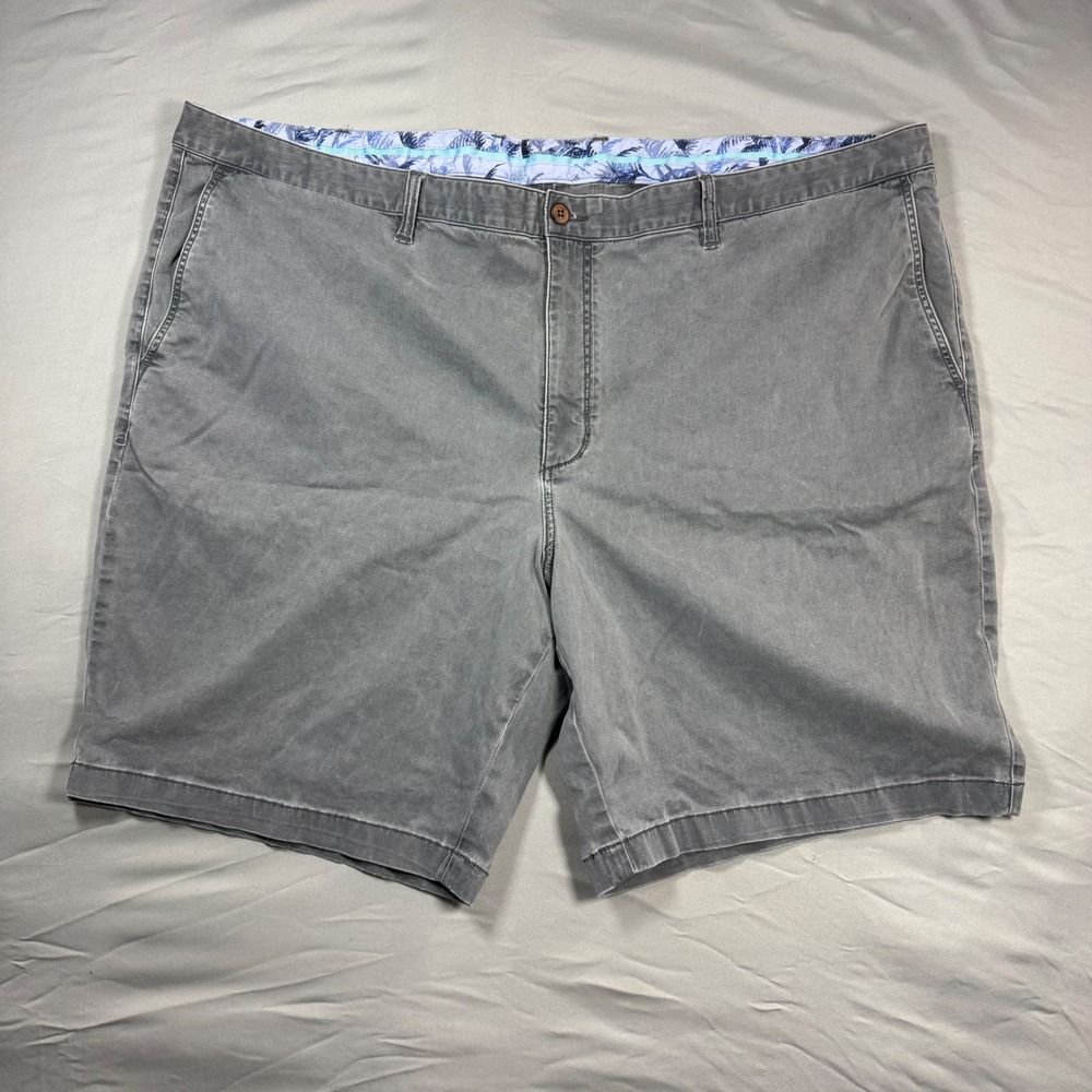 Tommy Bahama Boracay Chino Shorts Mens 50RG Grey Stretch Resortwear Vacation